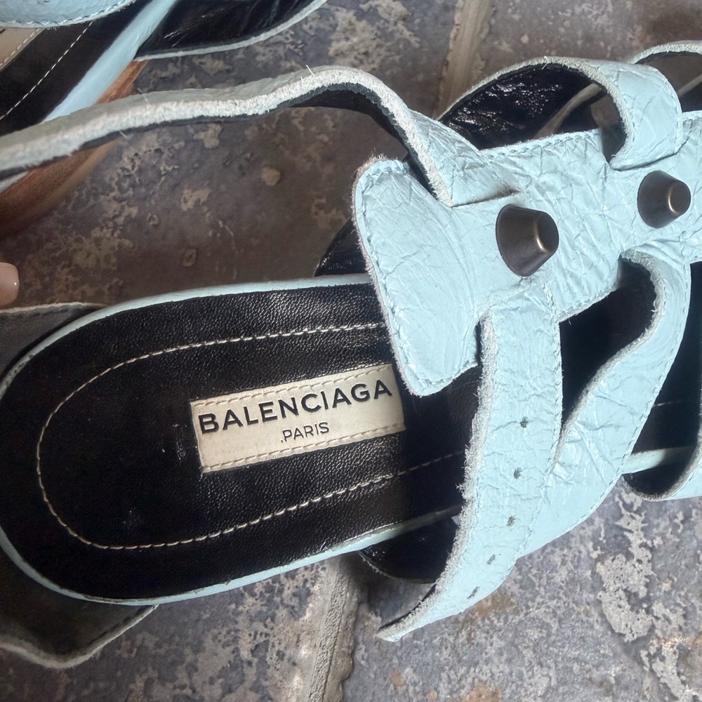 Balenciaga Pale Blue Multi-Strap Gladiator Sandals - Women - Picture 4 of 6